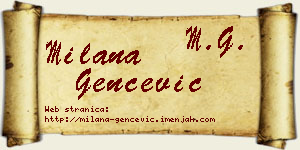 Milana Genčević vizit kartica